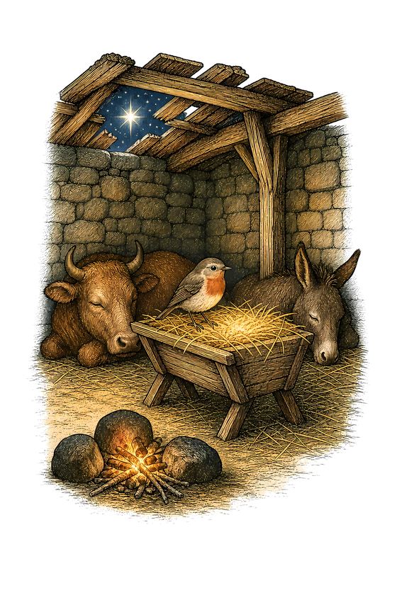 The robin, from Christmas Folktales from Around the World
