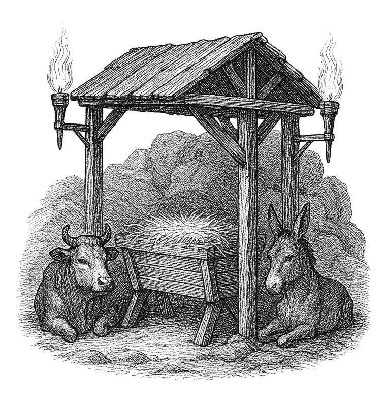 The Nativity scene, from The Christmas Codex